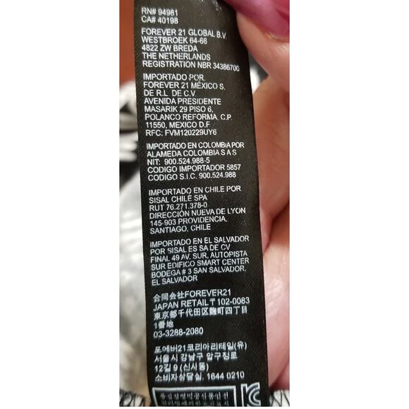 Forever 21 Black & White Roll Top Waist Maxi Length A-Line Skirt Size S - Picture 10 of 10